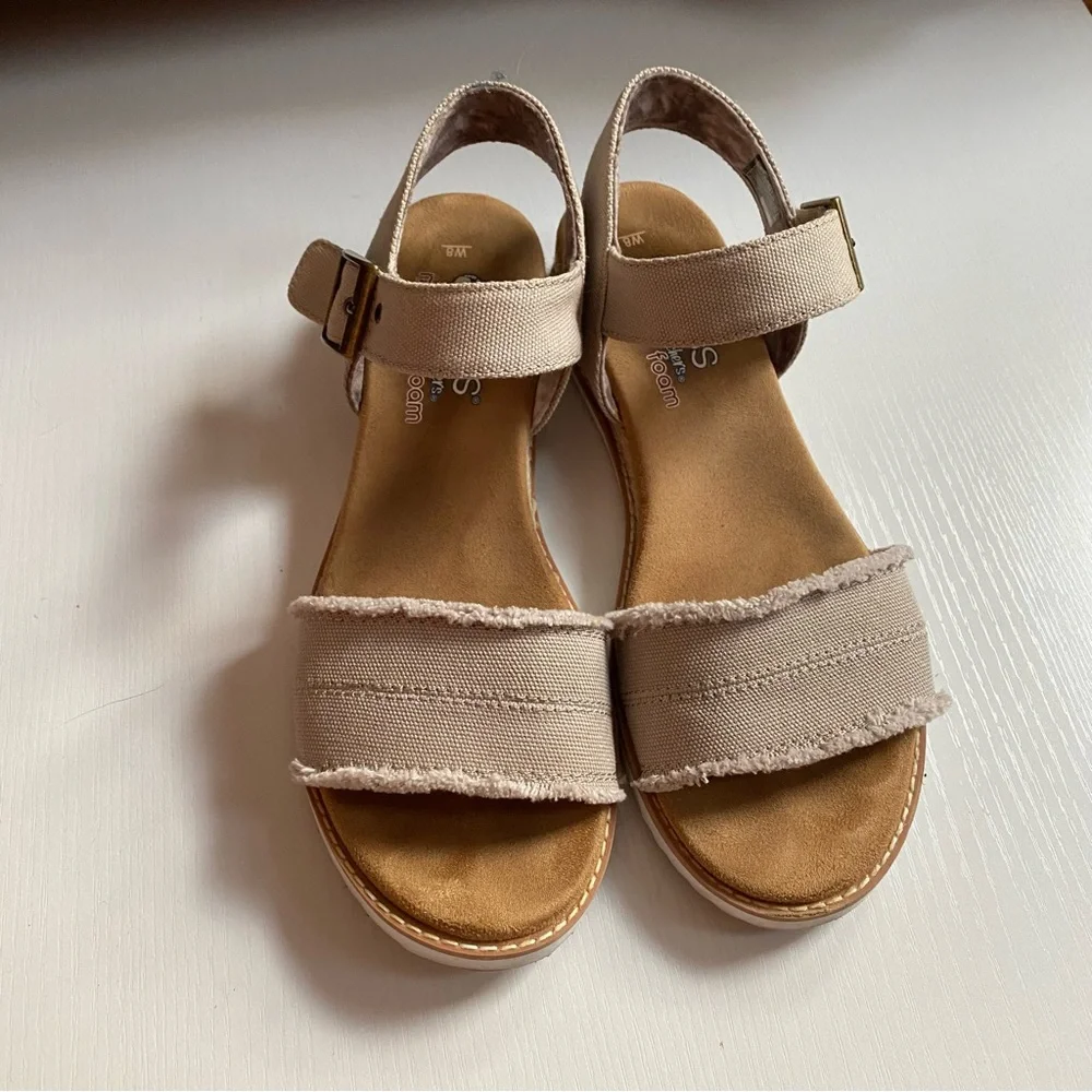 BOBS Skechers Desert Kiss Adobe Princess Women's Sandals Taupe Tan Cream Beige 8